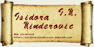 Isidora Minderović vizit kartica